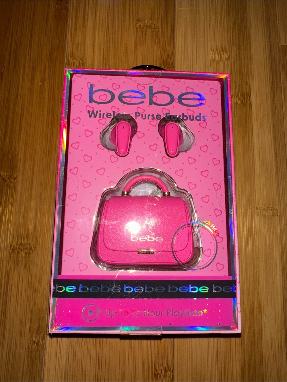 bebe Bright Pink Purse-Shaped Wired Earbuds